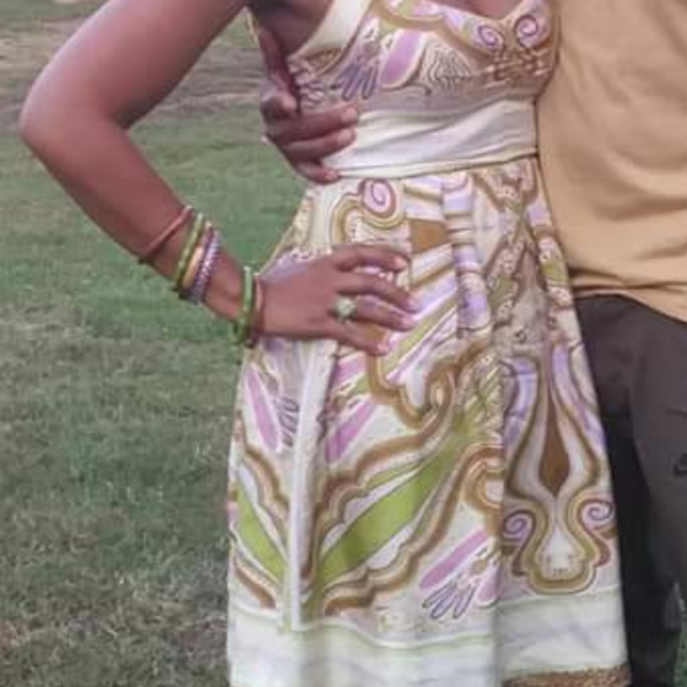 100% Silk empire waist halter